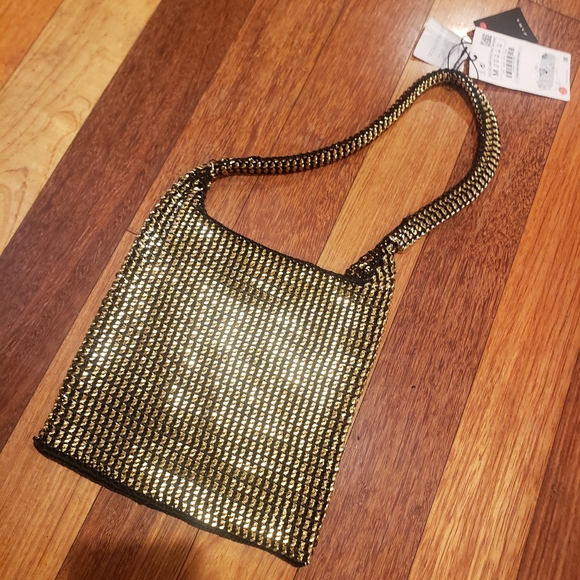 HARD TO FIND Zara gold chain bag - Picture 7 of 10
